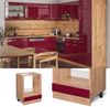 Herdumbauschrank R-Line Rot Hochglanz 60 cm , AP Eiche Vicco Bild 2
