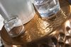 Beistelltisch 32 x 42 x 32 cm Aluminium Anstelltisch Gold Orientalisch Rund, Flacher Hammerschlag Sofatisch Metall, Design Wohnzimmertisch Modern, Ablagetisch Indisch Telefontisch Bild 5