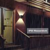ZMH LED Wandleuchte Aussen Wandlampe: Außenwandleuchte Innen Schwarz Lampe Up Down Wand Leuchten Modern Außenlampe IP65 Wasserdicht Einstellbarer Strahl Flurlampe für Wohnzimmer Hauswand Flur Bild 5