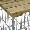 vidaXL Gartenbank aus Gabionen 244x71x65,5 cm Kiefernholz Imprägniert 3196241 Bild 5