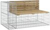 vidaXL Gartenbank aus Gabionen 244x71x65,5 cm Kiefernholz Imprägniert 3196241 Bild 3