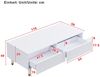 Modernes LED-Möbelset,Couchtisch,TV-Schrank,110× 50 × 40 cm / 178 × 35 ×45 cm, Weiß,modernes Design, viel Stauraum Bild 3