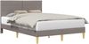 vidaXL Bettrahmen mit Kopfteil Taupe 120 x 190 cm Stoff 42027574 Bild 2
