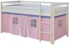 Hochbett Kinderbett Leiter Kiefer Vorhang pink 90x200 Jugendbett Bild 2