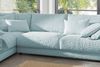 KAWOLA Sofa MADELINE Ecksofa Cord hellblau Recamiere links 86 x 224 x 325 cm Bild 5