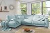 KAWOLA Sofa MADELINE Ecksofa Cord hellblau Recamiere links 86 x 224 x 325 cm Bild 2