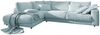 KAWOLA Sofa MADELINE Ecksofa Cord hellblau Recamiere links 86 x 224 x 325 cm Bild 3