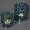 Marokkanisches Mosaik Windlicht Rayan Hellblau 2 er Set Bild 5