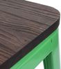 2er-Set Barhocker HWC-A73 inkl. Holz-Sitzfläche, Barstuhl Tresenhocker, Metall Industriedesign stapelbar ~ grün Bild 5
