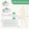 DUMOS Schubkastenkommode Stoffkommode mit Schubladen,Aufbewahrungsschrank,TV-Schrank, Schubladenkommode mit Ablagefläche Bild 3
