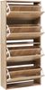 Schuhschrank Sykkylven 134x60x24 cm mit 4 Klappen Sonoma-Eiche [en. casa] Bild 4