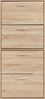 Schuhschrank Sykkylven 134x60x24 cm mit 4 Klappen Sonoma-Eiche [en. casa] Bild 5