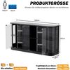 TWSOUL Glasvitrine Moderne Standvitrine mit LED-Beleuchtung und abgerundeten Seiten 160*85cm elegante Sideboard Bewegungssensor für Wohnzimmer,Sammlungen Bild 4
