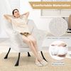 Sessel mit Armlehnen & Seitentasche & Fußstütze Relaxsessel Loungesessel Fernsehsessel Beige Bild 5
