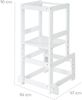 roba Montessori Lernturm aus Holz - Sicherer Tritthocker für Kinder - Bis 80 kg belastbar - Weiß Bild 4
