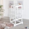 roba Montessori Lernturm aus Holz - Sicherer Tritthocker für Kinder - Bis 80 kg belastbar - Weiß Bild 2
