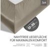 Bettwaesche-mit-Stil Mako-Satin Spannbettlaken braun 70x200cm Bild 2