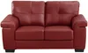 Vente-unique - HAZEL Couchgarnitur Leder Rot - B 93 cm x H 89 cm x L 161 cm207 cm Bild 2