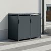 STEELSØN 'Thoria' Mülltonnenbox 2er je 240 Liter, anthrazit, Mülltonnenverkleidung aus Stahl, wetterfest, 116x80x134 cm, Müllbox für 2 Tonnen Bild 5