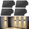 Nettlife LED Außen-Wandleuchte Solar 2ER Up Down Aussenbeleuchtung Kabellos 3000K, LED fest integriert, Warmweiß, Solar Aussenleuchte für Wand Zaun Terrasse Balkon Bild 4