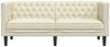 vidaXL Chesterfield-Sofa 2-Sitzer Creme Kunstleder 372660 Bild 4