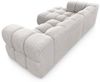 Ecksofa Designersofa BLANCHE in Stoff Bluvel Rostbraun Ottomane Links Bild 3