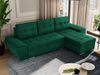 Universelles Ecksofa mit Schlaffunktion, Bettkasten und losen Kissen, gesteppte Sitzfläche - UMBRIA - Dunkelgrün Velvet Bild 4