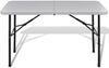 vidaXL Gartentisch Klappbar 122 cm HDPE Weiß 41568 Bild 2