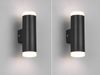 LED Badezimmer Wandleuchte 2er Set Up Down in Schwarz - Spiegelleuchten, H: 17cm Bild 3