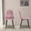 Esszimmerstuhl RAZON - Samt Rosa 45x54x88 cm | Essstühle Esszimmerstühle Küchenstühle Wohnzimmerstühle Bild 4
