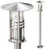 hofstein Pollerleuchte »Balme« moderne Außenleuchte aus gebürstetem Edelstahl und Milchglas, ohne Leuchtmittel, Wegeleuchte 100cm, Gartenlampe mit E27, Gartenbeleuchtung IP44 Bild 4