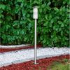 hofstein Pollerleuchte »Balme« moderne Außenleuchte aus gebürstetem Edelstahl und Milchglas, ohne Leuchtmittel, Wegeleuchte 100cm, Gartenlampe mit E27, Gartenbeleuchtung IP44 Bild 3