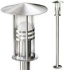 hofstein Pollerleuchte »Balme« moderne Außenleuchte aus gebürstetem Edelstahl und Milchglas, ohne Leuchtmittel, Wegeleuchte 100cm, Gartenlampe mit E27, Gartenbeleuchtung IP44 Bild 5