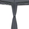 Pergola Cadiz, Garten Pavillon, stabiles 7cm-Gestell mit Seitenwand + Moskitonetz ~ grau 4x3m Bild 4