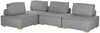 Ecksofa TIBRO Stoff Grau Rechtsseitig Bild 4