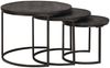 Nesting-Couchtische, Sofatische 3 pcs Schwarz Massivholz Mango und Stahl Bild 3