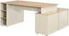 Vente-unique - ROMIARA Büromöbel Holz, Platte BeigeBeige - B 120 cm x H 76 cm x L 174 cm Bild 3