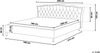 Bett Samtstoff dunkelgrau 180x200 cm METZ Bild 2