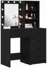 vidaXL Schminktisch 2 pcs Schwarz 50 x 41 x 135 cm Holzwerkstoff 3334201 Bild 3