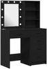 vidaXL Schminktisch 2 pcs Schwarz 50 x 41 x 135 cm Holzwerkstoff 3334201 Bild 2