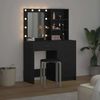 vidaXL Schminktisch 2 pcs Schwarz 50 x 41 x 135 cm Holzwerkstoff 3334201 Bild 4