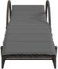 Sonnenliege 2 pcs, Gartenliege mit Tisch Grau Poly Rattan Bild 5
