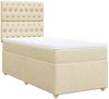 vidaXL Boxspringbett mit Matratze Creme 90x200 cm Stoff 3293475 Bild 3
