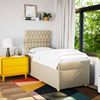 vidaXL Boxspringbett mit Matratze Creme 90x200 cm Stoff 3293475 Bild 5