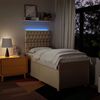 vidaXL Boxspringbett mit Matratze Creme 90x200 cm Stoff 3293475 Bild 4