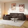 Selsey 'Carnos Mini' Ecksofa mit Schlaffunktion, Ottomane links, Chenille Braun Bild 3