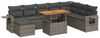 vidaXL 9-tlg. Garten-Sofagarnitur mit Kissen Grau Poly Rattan 3327189 Bild 2