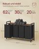 Vasagle Wäschekorb mit 4 Fächern, 4x40 L, Metallrahmen vintagebraun-schwarz, 72 x 33 x 116 cm Bild 4