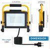 Aigostar LED Baustrahler LED Baustrahler 100W 8800LM, LED Arbeitsleuchte mit Stecker, 6500K, LED fest integriert Bild 1