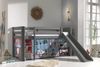 Kinderbett mit Rutsche Karolina Massivholz Grau Textilset Pet Shop Bild 2